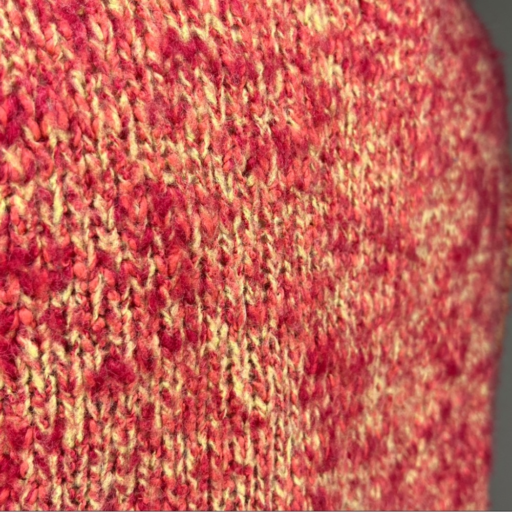 Royal Robbins Red Multi V-Neck Sweater Size S Pullover Flare Arm Stretch Knit - Picture 8 of 10